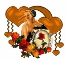 Double Heart with wife