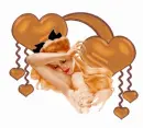 Double Heart with wife