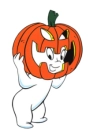 GHOST WITH A PUMPKIN