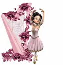 Harp with figure
