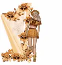 Harp with figure