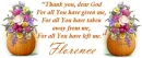 Thank you God