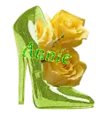 Yellow Rose and Shoe - Annie