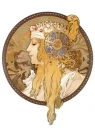 Round Portrait, 1897 by Alphonse Mucha