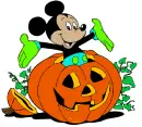 mickey mouse in a pumpkin