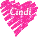 Glitter Pink Heart - Cindi