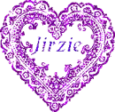 Purple Glitter Heart - Jirzie