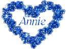 Blue Glitter Heart - Annie