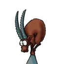 mountain goat leaping