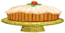 cake on platter
