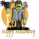 HAPPY HALLOWEEN/MR&MRS FRANKENSTEIN