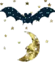 bat and moon