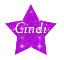 Purple Glitter Star - Cindi