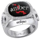 eclipse diamond ring amber