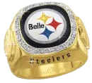 pittsburgh steelers diamond ring belle