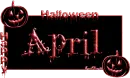red happy halloween april