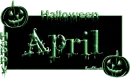 red happy halloween april