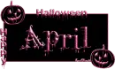 pink happy halloween april