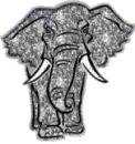 glitter elephant