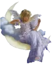 angel on moon