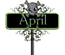 green halloween street sign april