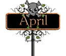 orange halloween street sign april