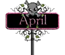 pink halloween street sign april