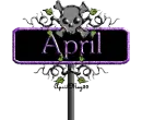 purple halloween street sign april