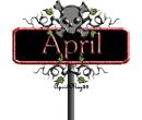 red halloween street sign april