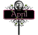 pink halloween street sign april