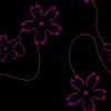 brown with pink flowers