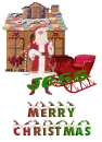 Gingerbread House and Santa - Jess