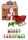 Gingerbread House and Santa - Nita
