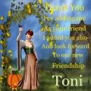 Thanks for the add  Toni