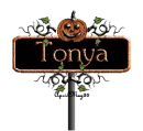 orange halloween street sign tonya