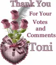 Thank you for your votes and comments Toni
