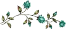 blue flowers line