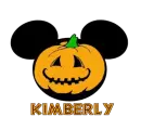MICKEY PUMPKIN WITH THE NAME KIMBERLY