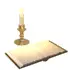 candle and book