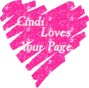 Pink Sparkle Heart - Cindi Loves Your Page