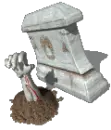scary arm grave