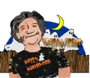 Lady with Halloween T shirt