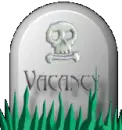 vacant tombstone