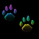 rainbow paw bg