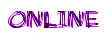 Purple and Black Online Icon Text