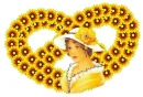 Flowered pretzel with wife