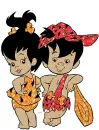 Pebbles and Bamm-Bamm - Orange/red