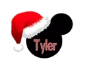 MICKEY SANTA HEAD WITH THE NAME TYLER