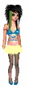 Flashy doll with a tutu