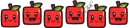 Kawaii Square Apples